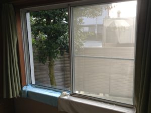 遮熱フィルムの施工