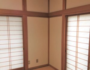 和室の壁クロス貼