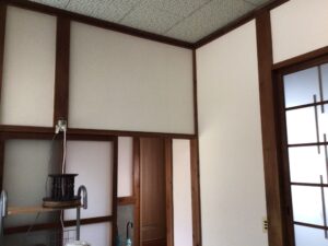 台所の繊維壁リフォーム